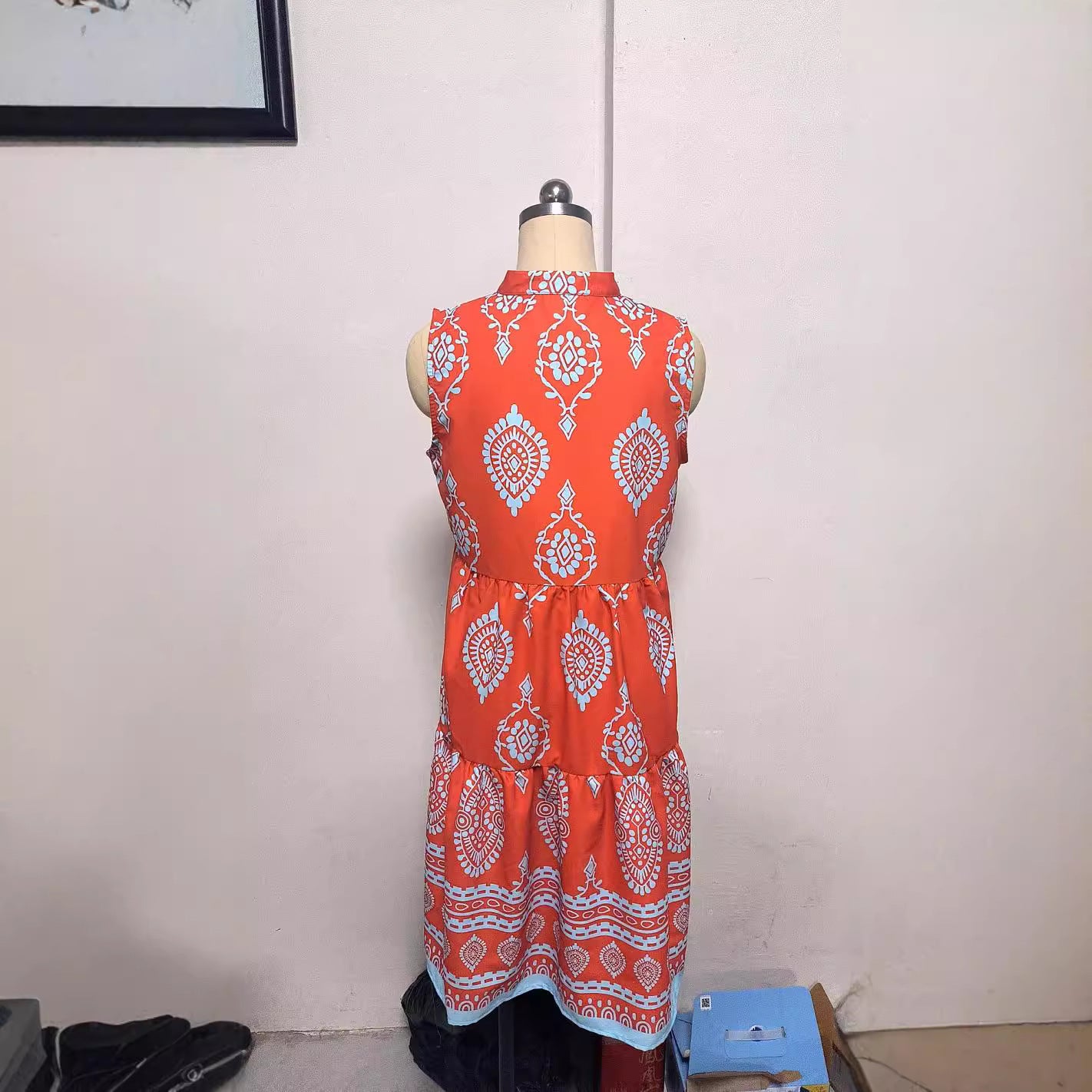 👗 Robe Longue Femme – Sans Manches & Col Chemise | XL-Charmes