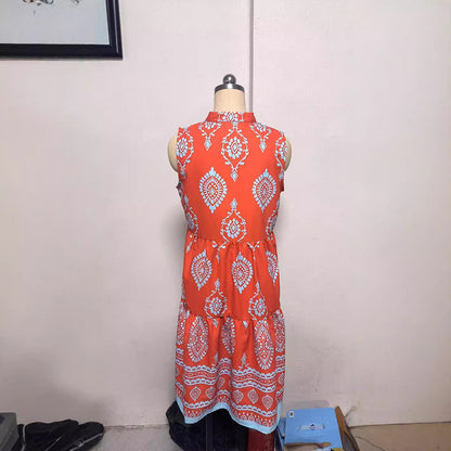 👗 Robe Longue Femme – Sans Manches & Col Chemise | XL-Charmes