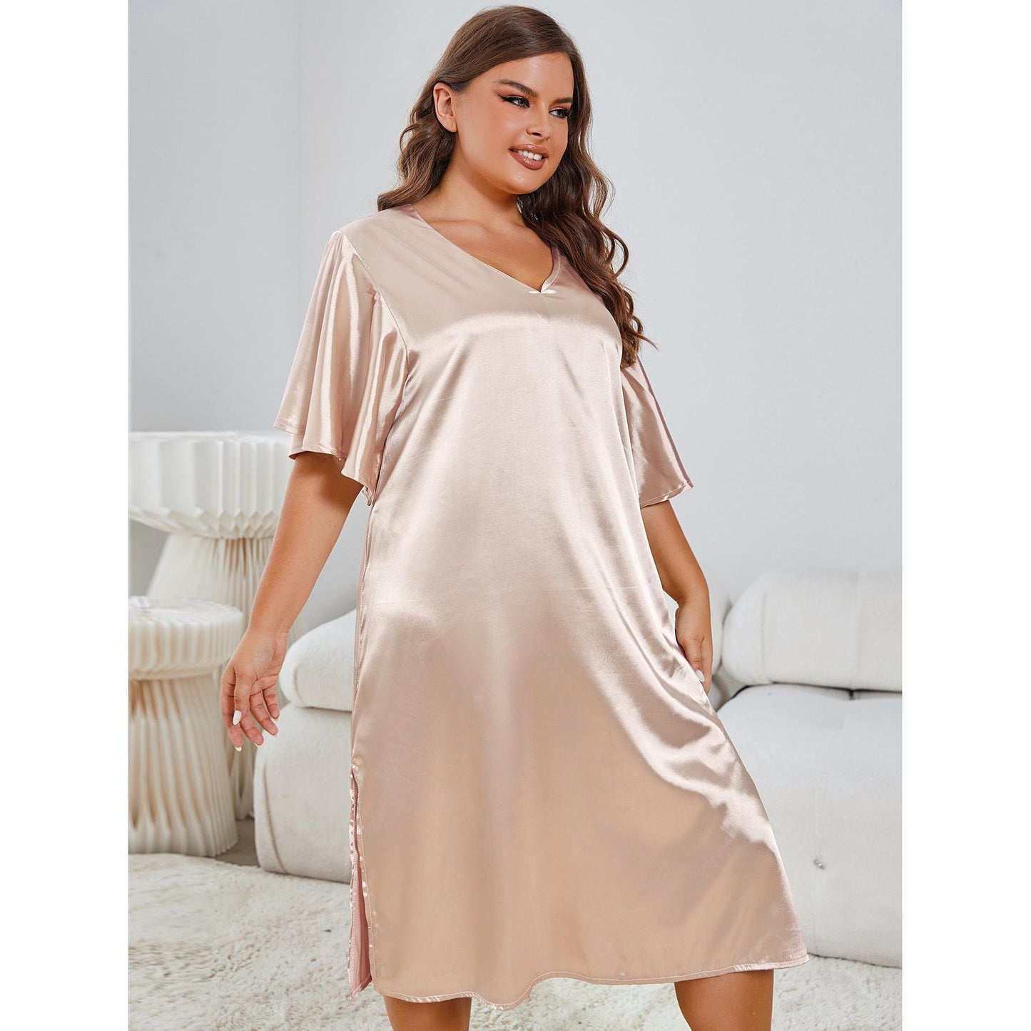 🛌 Pyjama Été Femme Grande Taille – Style Européen & Américain