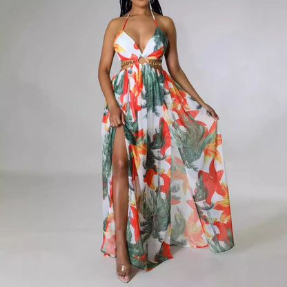 👗 Robe Imprimée Femme – Style Écharpe Élégant Été