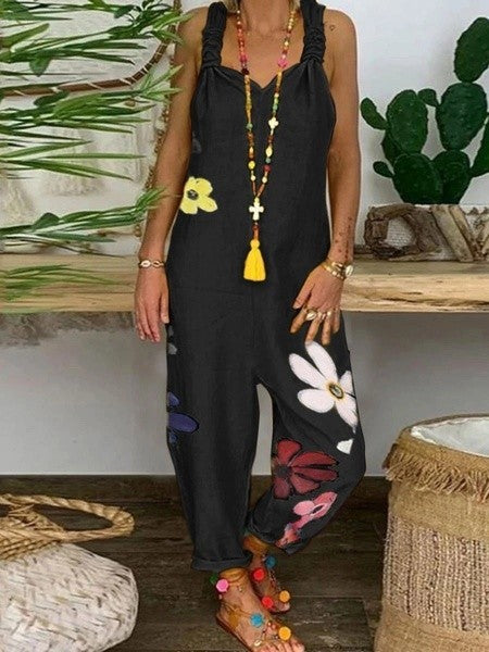 👖 Pantalon à bretelles en lin grande taille – Look décontracté femme | XL-Charmes