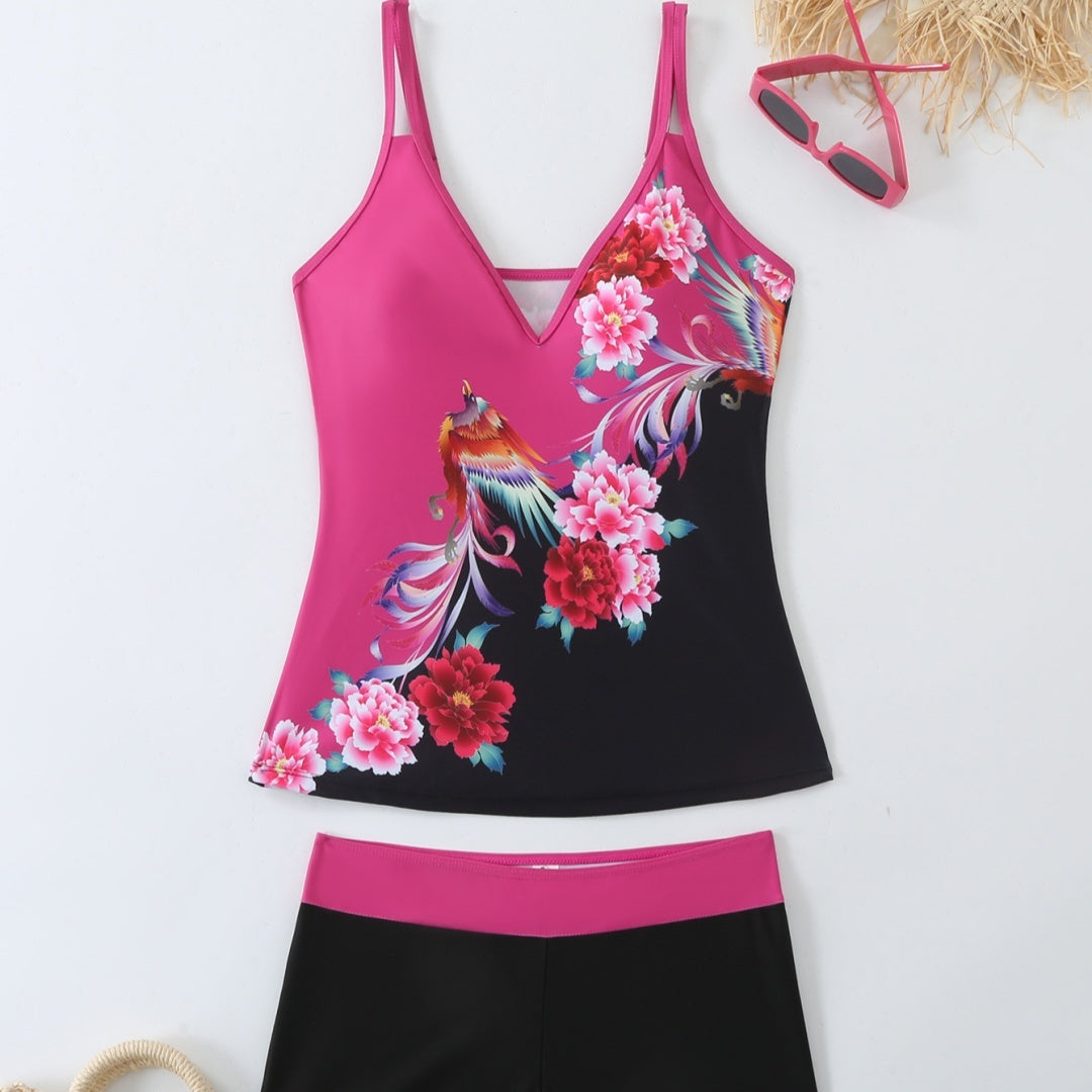 🩱 Maillot de Bain Imprimé Élégant – Grande Taille Femme | XL-Charmes