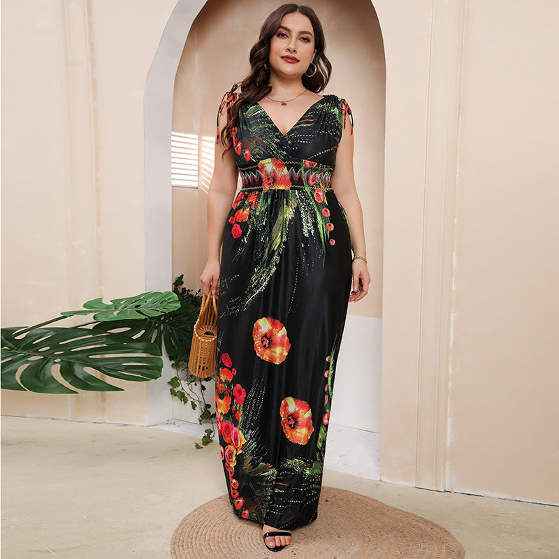 👗Robe Longue Été Grande Taille – Chic Européen & Américain | XL-Charmes