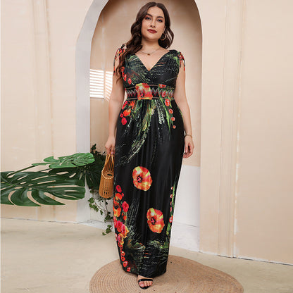 👗Robe Longue Été Grande Taille – Chic Européen & Américain | XL-Charmes