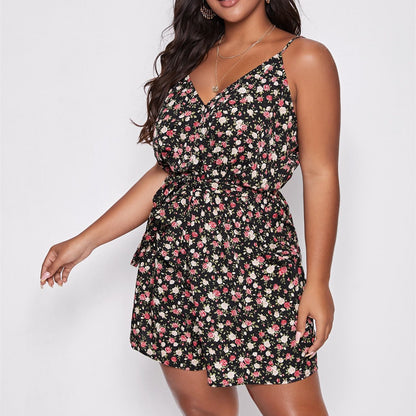 ☀️ Combinaison Short Ample à Bretelles – Grande Taille Femme Décontractée | XL-Charmes