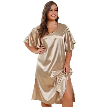 🛌 Pyjama Été Femme Grande Taille – Style Européen & Américain
