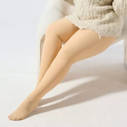 🩳 Leggings Effet Transparent Doublés Polaire – Chauds & Confortables