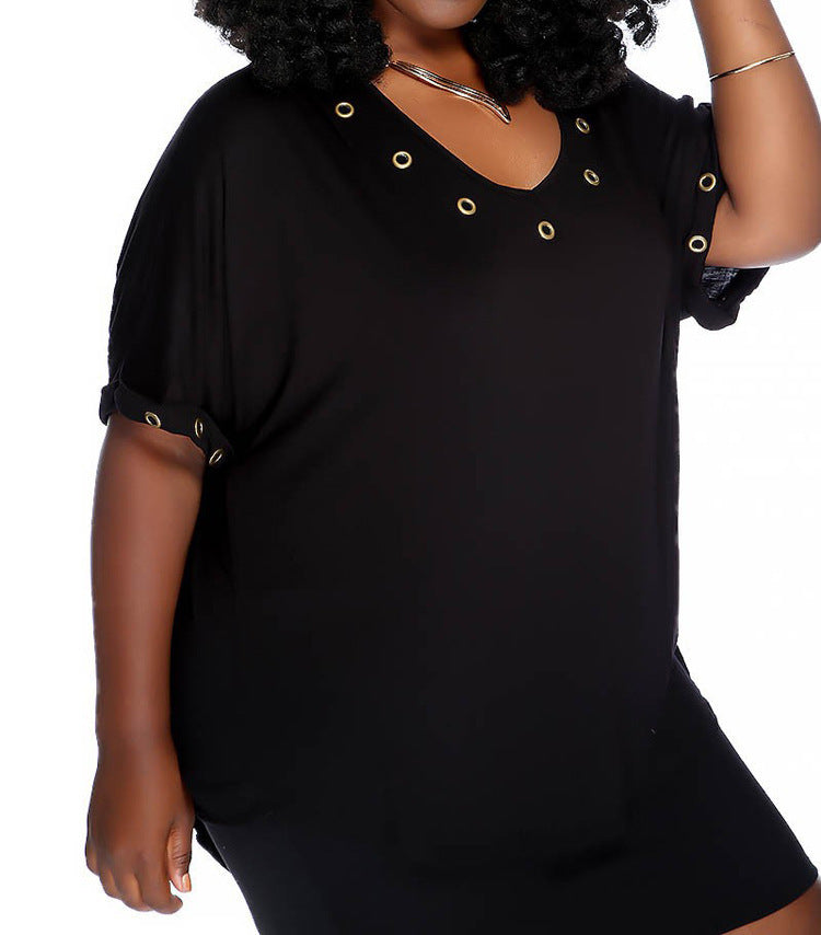 👗 Robe Ample Grande Taille Femme – Manches 5/8 Élégantes | XL-Charmes