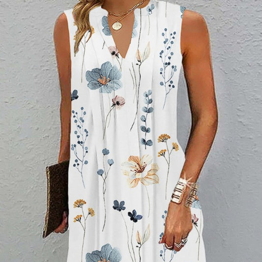 👗 Robe Imprimée Col en V Femme – Élégante & Stylée | XL-Charmes