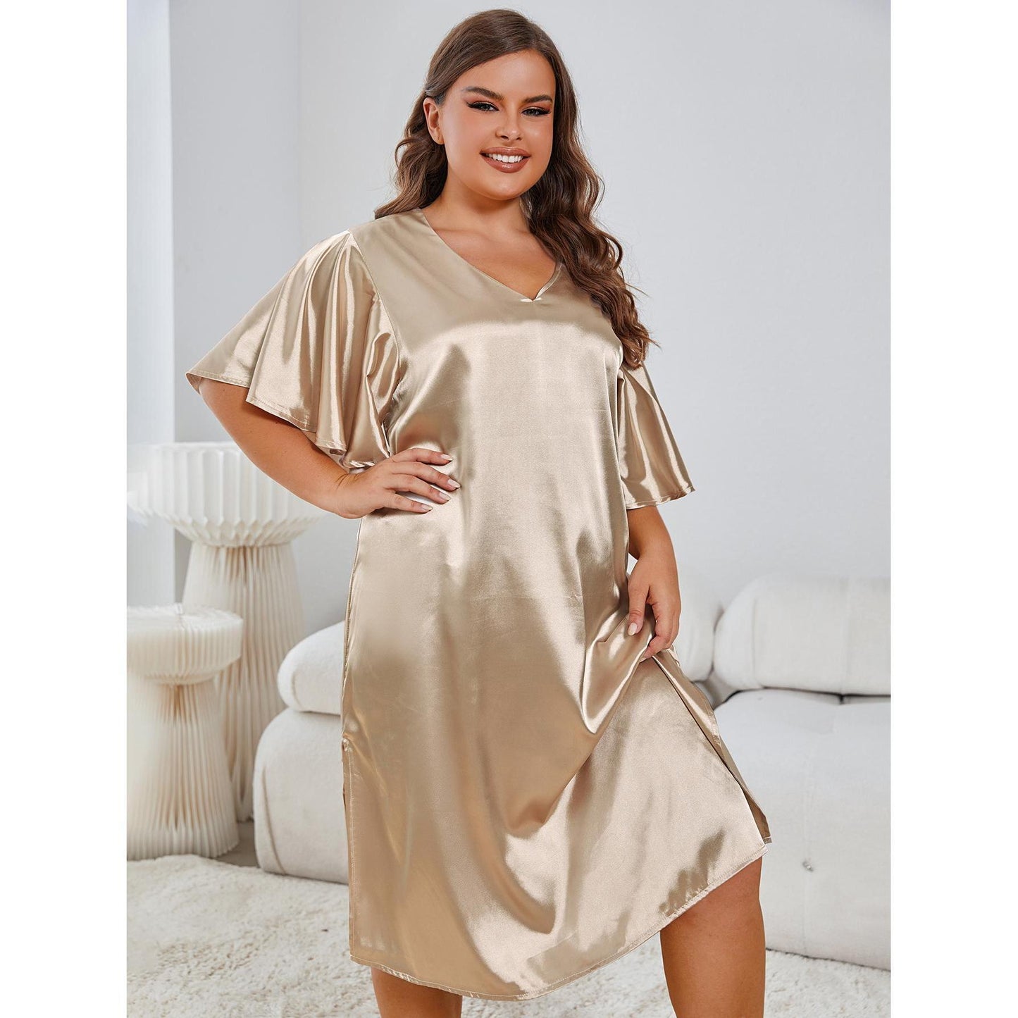 🛌 Pyjama Été Femme Grande Taille – Style Européen & Américain