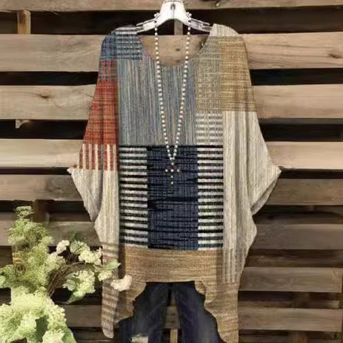 👚 Haut Femme Grande Taille – Ourlet Irrégulier Chic & Fluide