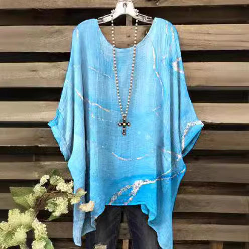 👚 Haut Femme Grande Taille – Ourlet Irrégulier Chic & Fluide