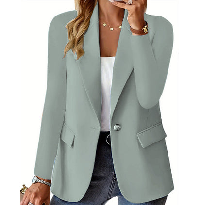 🧥 Veste Femme Décontractée à Revers & Boutons – Look Tailleur Chic