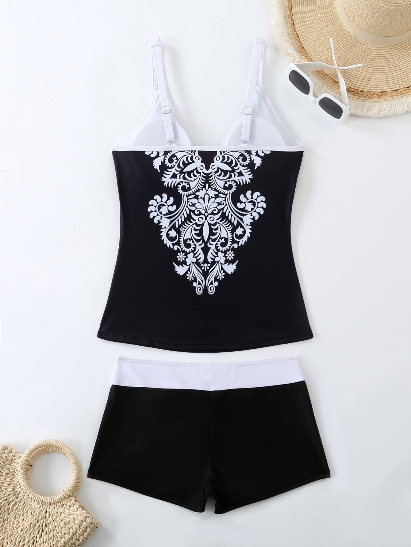 🩱 Maillot de Bain Imprimé Élégant – Grande Taille Femme | XL-Charmes