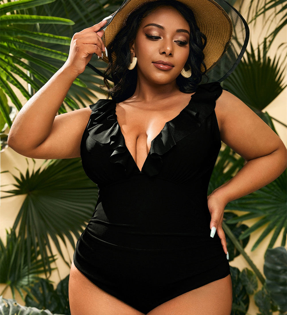 🩱 Maillot de Bain Conservateur – Grande Taille Femme | XL-Charmes