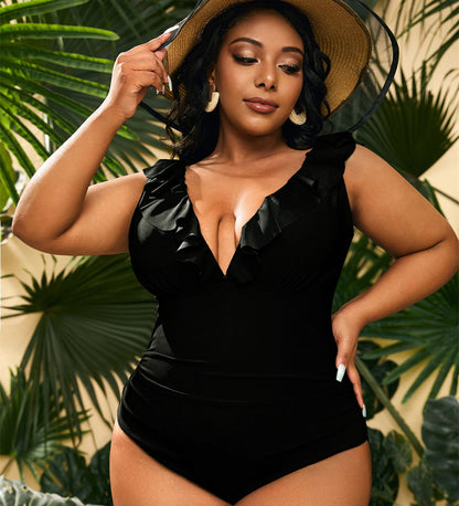 🩱 Maillot de Bain Conservateur – Grande Taille Femme | XL-Charmes