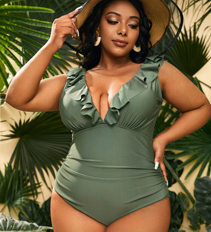 🩱 Maillot de Bain Conservateur – Grande Taille Femme | XL-Charmes