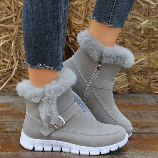 🥿 Bottes de Neige Hiver Femme – Chaudes, Épaisses & Fourrure Douce