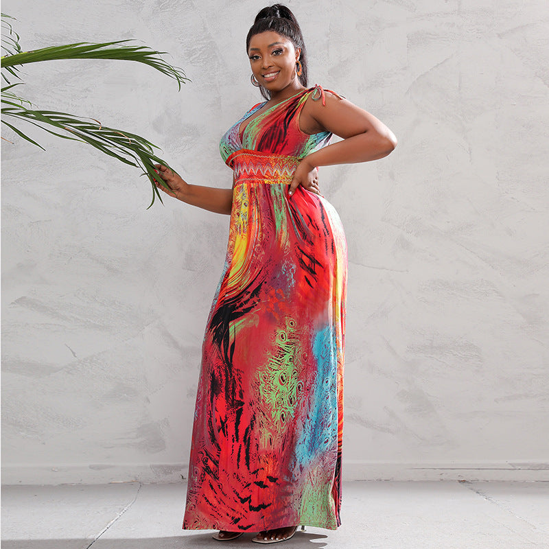 👗Robe Longue Été Grande Taille – Chic Européen & Américain | XL-Charmes