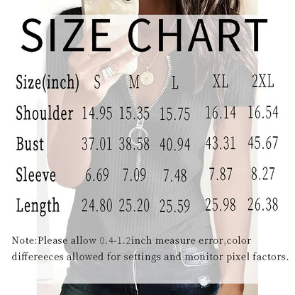 🌞 Lot 2 Tuniques Femme | Col en V & Manches Courtes | XL-Charmes