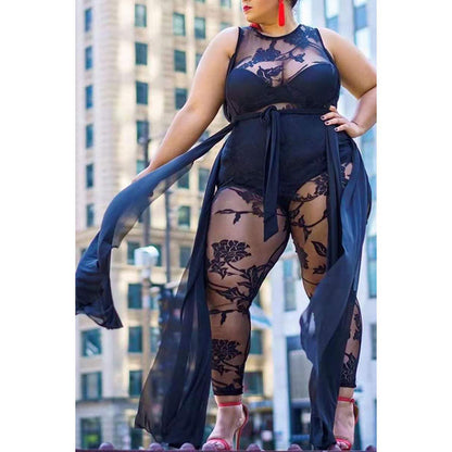 💃 Combinaison grande taille floquée femme – Chic & confortable | XL-Charmes